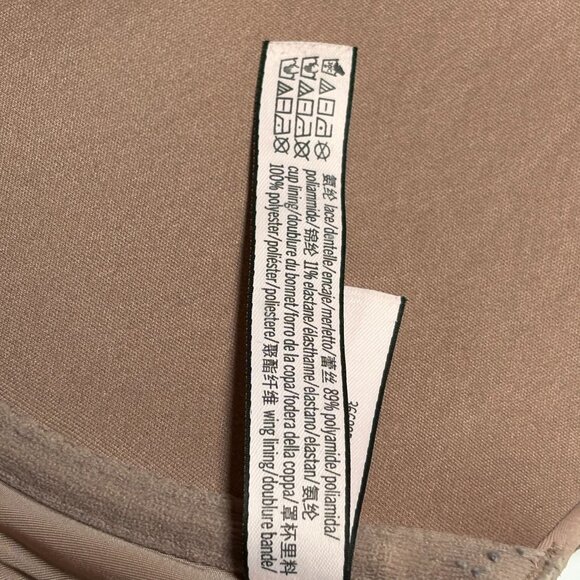 Victoria’s Secret mauve perfect shape bra front clasp lace back size 32DD - Picture 9 of 9